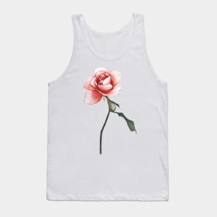 Pink rose watercolor Tank Top